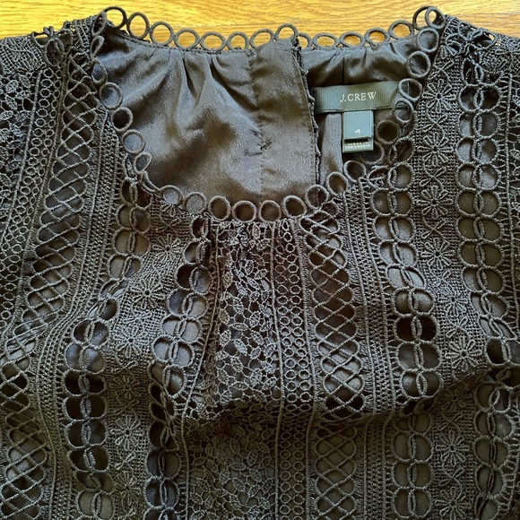 J. Crew Mixed Lace Top - Picture 4 of 5